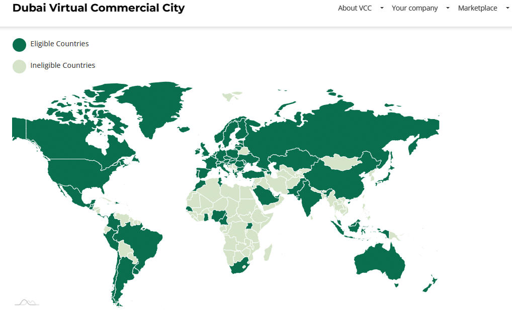 An image of Mp showing the Dubai Virtual Office Community City.